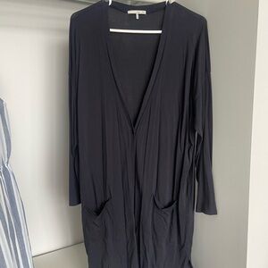 Long navy blue cardigan
